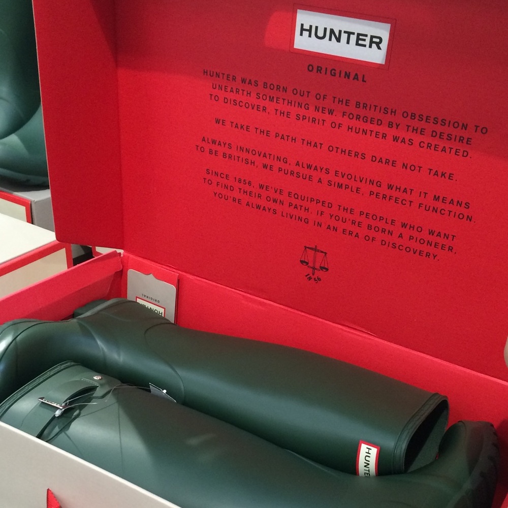 NIB Hunter Original Matte Tall Rain Boots, Hunter Green NEW - Picture 7 of 10